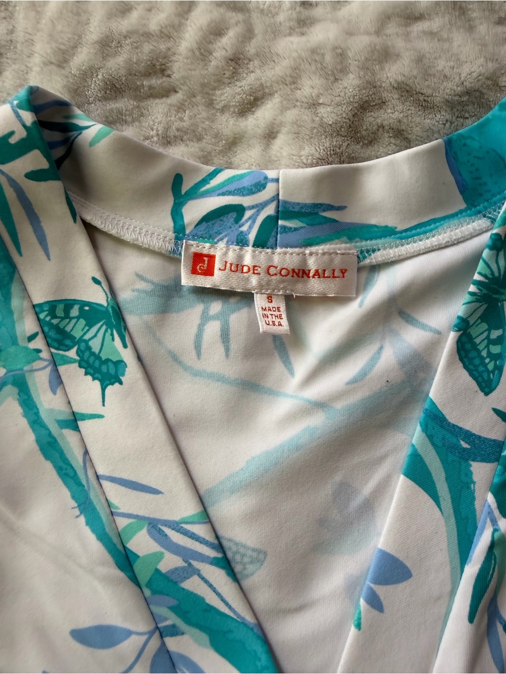 Jude Connally Women’s Ginger Dress Birds & Butterflies White Size S Whimsical - Picture 5 of 12